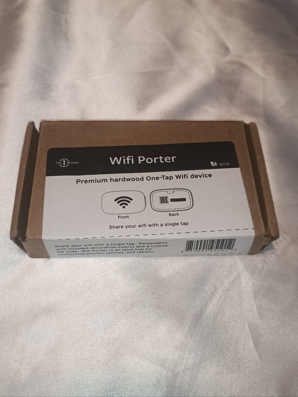 Ten 1 Design WiFi Porter Premium Hardwood One-Tap Wifi Device